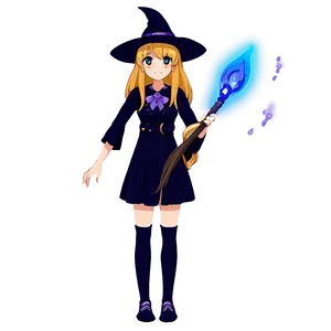 Anime Witch Girl PNG 05062024