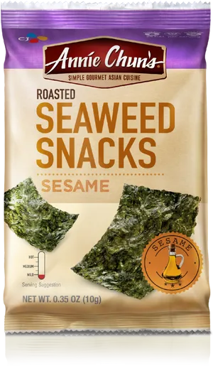 Annie Chuns Roasted Seaweed Snacks Sesame Package PNG image