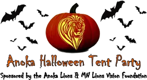 Anoka Halloween Tent Party Pumpkin Graphic PNG image