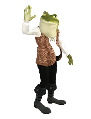 Anthropomorphic Frog Greeting