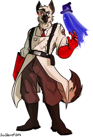 Anthropomorphic Medic T F2 Fan Art PNG image