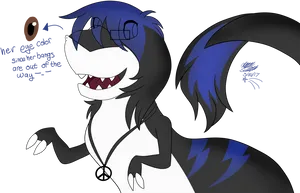 Anthropomorphic Skunk Character Art PNG