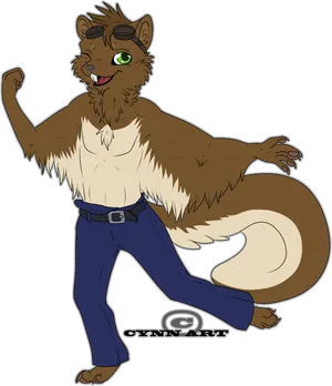 Anthropomorphic Squirrel Character