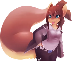 Anthropomorphic Squirrel Character Artwork