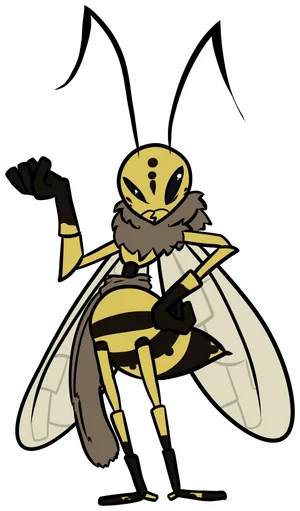 Anthropomorphic Wasp Warrior.png PNG image