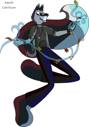 Anthropomorphic Wolf Magician Art PNG