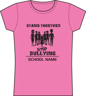 Anti Bullying Campaign School Shirt PNG image