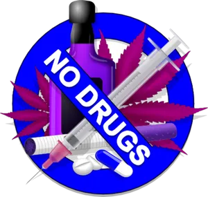 Anti Drug Campaign Graphic PNG image