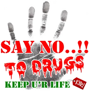 Anti Drug Campaign Poster PNG image