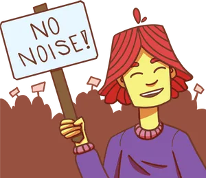 Anti Noise Campaign Cartoon PNG image