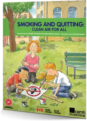 Anti Smoking Clean Air Educational Poster PNG image