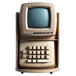 Antique 90s Computer Model PNG Ypm