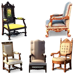 Antique Armchair Collection PNG Ofx