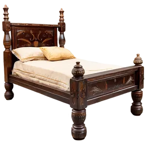 Antique Bed Frame PNG Lkj