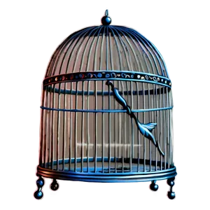 Antique Bird Cage Illustration Png 06122024 PNG image