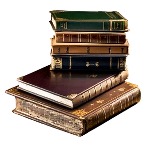 Antique Books Stack Png 06132024 PNG image