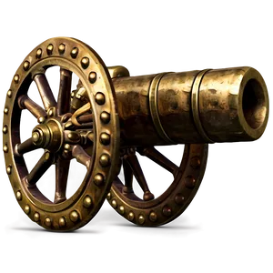 Antique Brass Cannon Png 05242024 PNG image