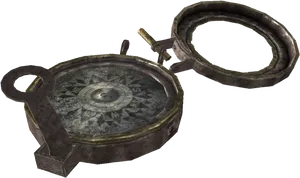 Antique Brass Compass PNG image