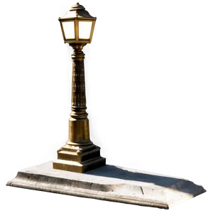 Antique Brass Light Post Png Cqb PNG image