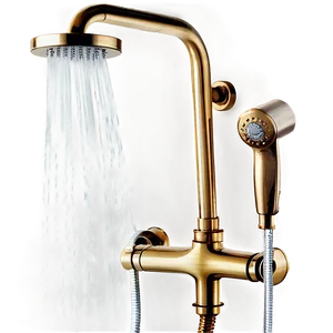 Antique Brass Shower Fixtures PNG 05232024
