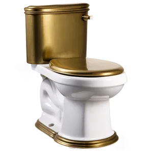 Antique Brass Toilet Png 05042024 PNG image
