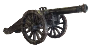 Antique_ Cannon_ Isolated_on_ Black_ Background