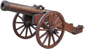 Antique Cannonon Wheels PNG image