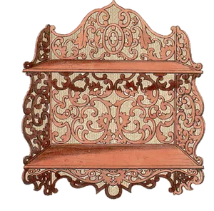 Antique Carved Wooden Wall Shelf