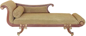 Antique Chaise Lounge Furniture PNG image