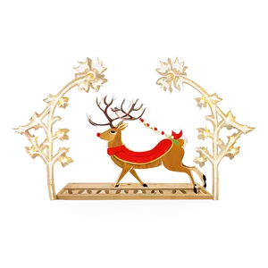 Antique Christmas Reindeer PNG 66 PNG