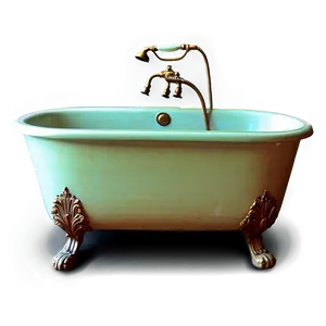 Antique Clawfoot Tub Charm PNG Acv