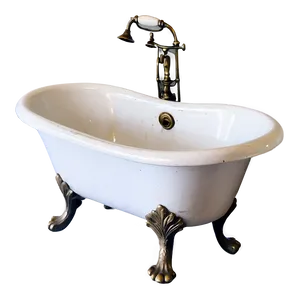 Antique Clawfoot Tub Charm PNG Vll
