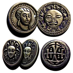 Antique Clay Coins PNG Mua PNG
