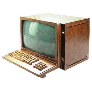 Antique Computer Model PNG Txi