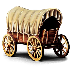 Antique Covered Wagon Representation PNG Iik PNG