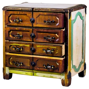 Antique Drawer Cabinet PNG 06122024
