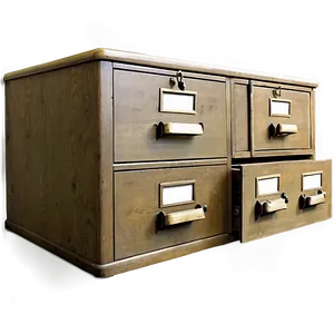Antique Filing Cabinet PNG Hom