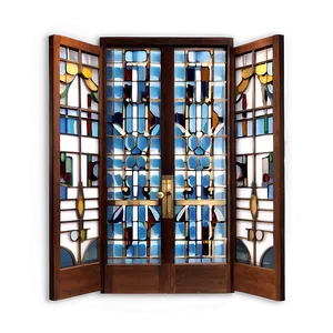 Antique Glass Door PNG 90