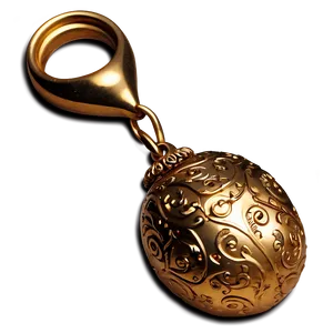 Antique Gold Christmas Trinket Png 17 PNG image