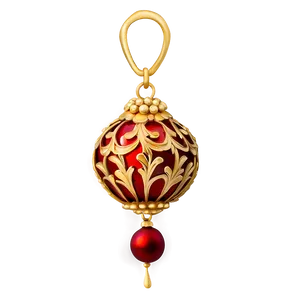 Antique Gold Christmas Trinket Png 89 PNG image