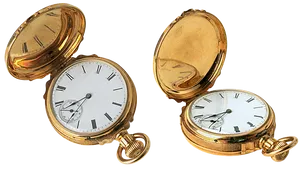 Antique Gold Pocket Watches PNG image