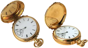 Antique Gold Pocket Watches PNG