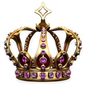 Antique Golden Crown PNG 06282024