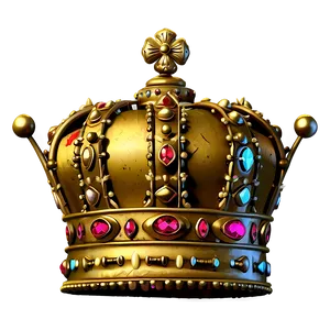 Antique Golden Crown PNG 51