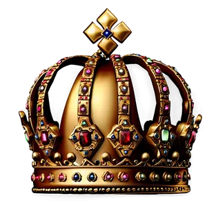 Antique Golden Crown PNG Vwe PNG