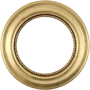 Antique Golden Round Frame PNG image