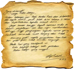 Antique Handwritten Letter PNG image
