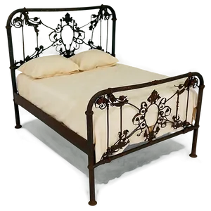 Antique Iron Bed Frame Png Bwp24 PNG image