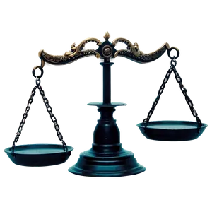 Antique Justice Scale PNG Orb