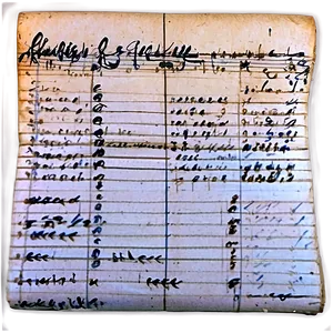 Antique Ledger Page Png Fqp42 PNG image